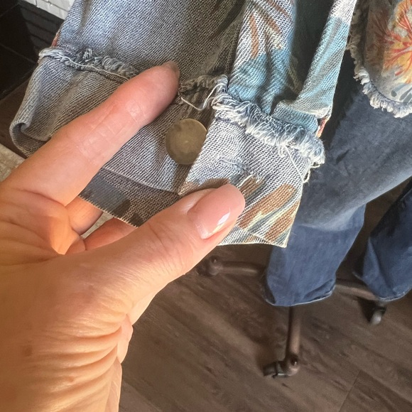 POL - Multicolor Patchwork Button Down Shirt - Picture 4 of 10